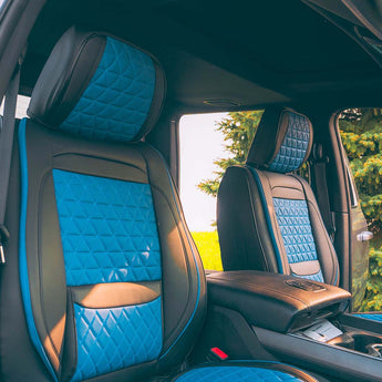 Luxury Seat Covers - Black & Blue