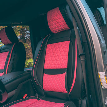 Luxury Seat Covers - Black & Pink