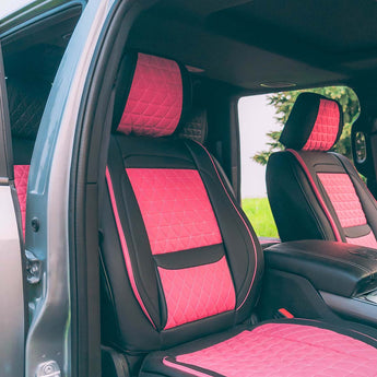 Luxury Seat Covers - Black & Pink