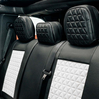 Back - Luxury Seat Covers - Black & White