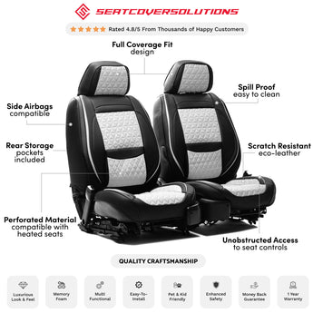 Luxury Seat Covers - Black & White